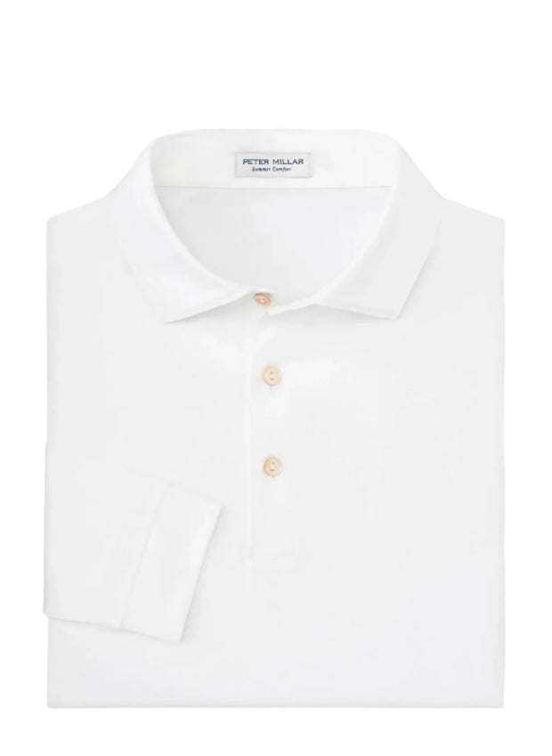 Solid Stretch Jersey Long Sleeve Polo