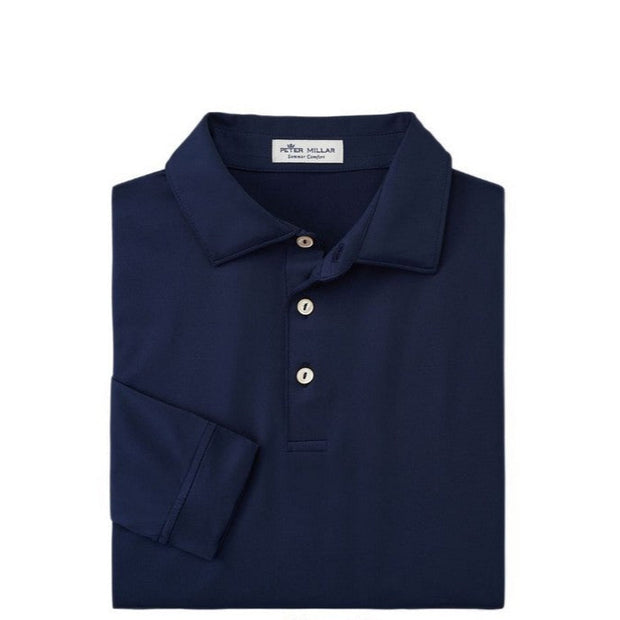 Solid Stretch Jersey Long Sleeve Polo